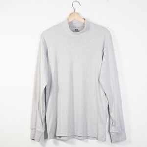 Uniqlo Gray Turtleneck Cotton Shirt